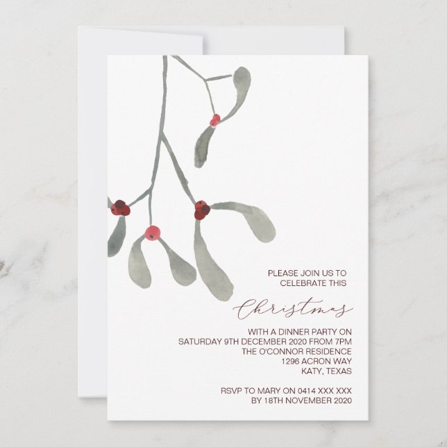 Rustic Holiday and Christmas Invitations (Front)