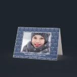 Rustic Holiday Blue White Menorah Hanukkah Photo<br><div class="desc">Rustic Holiday Blue White Menorah Hanukkah Photo Folded Card featuring a festive pattern of Hanukkah menorahs and your custom text and photo.</div>