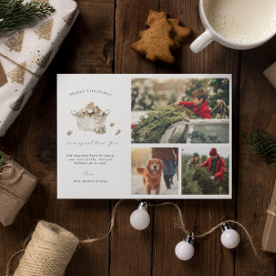 Rustic Holiday Charm   Custom Family Holiday Photo Card