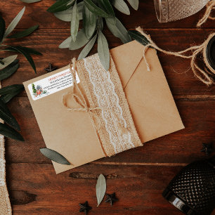 Rustic Holiday Charm Return Address Label
