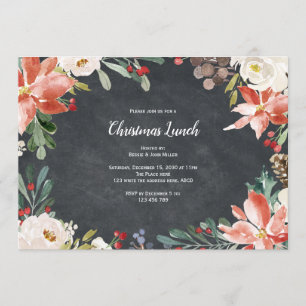 Rustic Holiday, Christmas Lunch or Dinner Party Invitation