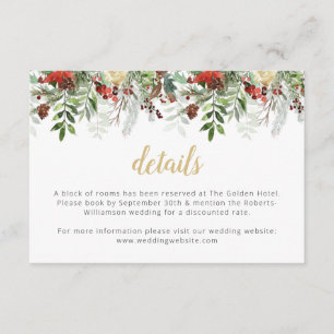 Rustic Holiday Enclosure Card Details Card Winter