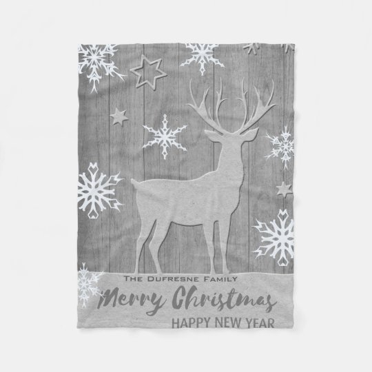 Rustic Holiday Fleece Blanket