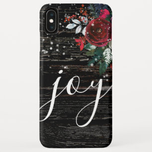 Rustic Holiday Floral Joy iPhone XS Max Case