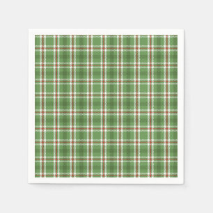 Rustic Holiday Green Plaid Classy Country Custom Napkin
