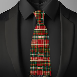 Rustic Holiday Plaid Tie