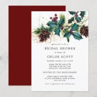 Rustic Holly and Berries Botanical Bridal Shower