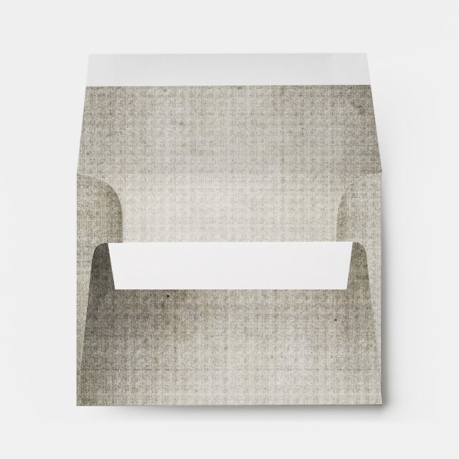 Rustic hombre grey old vintage look wedding envelope (Back (Bottom))