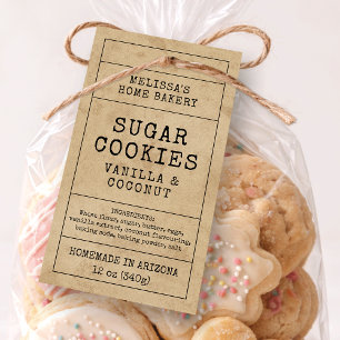 Rustic Home Bakery Cottage Label Product Hang Tag