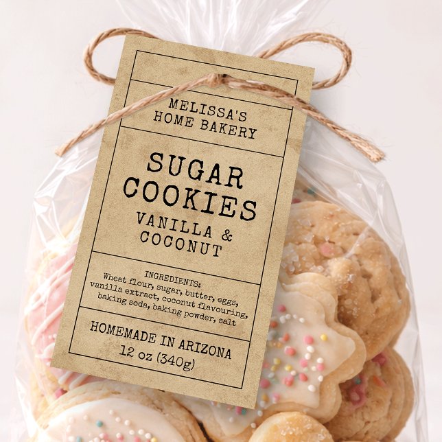 Rustic Home Bakery Cottage Label Product Hang Tag (Creator Uploaded)