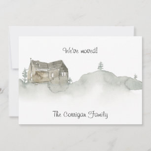 Rustic Home New Address Announcement Card