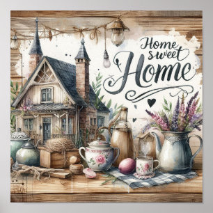 Rustic Home Sweet Home 4 Poster