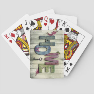 Rustic Home Wooden Home Playing Cards
