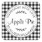 Rustic Homemade Apple Pie Black White Check