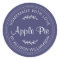 Rustic Homemade Baked Goods Apple Pie Navy Blue
