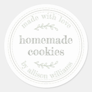 Rustic Homemade Baked Goods Cookies Classic Round Sticker