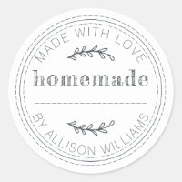 Rustic Homemade Baked Goods Jam Can Black White