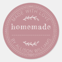 Rustic Homemade Baked Goods Jam Can Dusty Rose