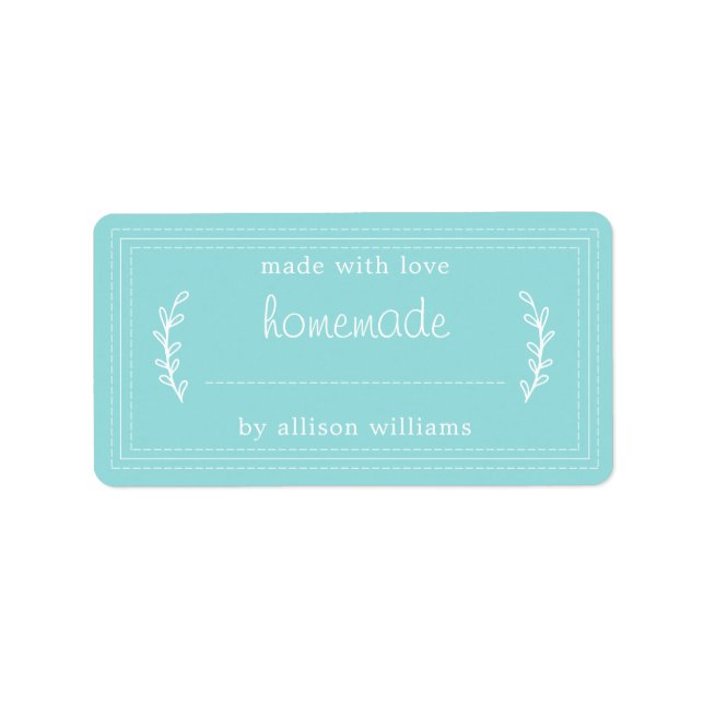 Rustic Homemade Baked Goods Jam Canning Blue Label (Front)