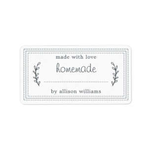 Rustic Homemade Baked Goods Jam Canning Kraft Label