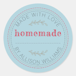 Rustic Homemade Baked Goods Jam Canning Modern Classic Round Sticker
