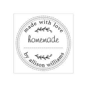 Rustic Homemade Baked Goods Jam Canning Rubber Stamp