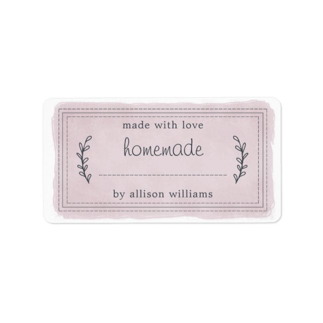 Rustic Homemade Baked Goods Jam Canninng Purple Label (Front)