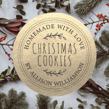 Rustic Homemade Christmas Cookies Gold