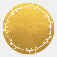 Rustic Homemade Classic Gold Write On Blank