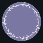 Rustic Homemade Corsican Blue Write On Classic Round Sticker<br><div class="desc">Rustic, simple and modern write on homemade sticker with a lovely white foliage wreath on a corsican blue background. Simply write your name and the product name on the label. Exclusively designed for you by Happy Dolphin Studio. If you need any help or matching products, please contact us at happydolphinstudio@outlook.com....</div>