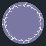 Rustic Homemade Corsican Blue Write On Classic Round Sticker<br><div class="desc">Rustic, simple and modern write on homemade sticker with a lovely white foliage wreath on a corsican blue background. Simply write your name and the product name on the label. Exclusively designed for you by Happy Dolphin Studio. If you need any help or matching products, please contact us at happydolphinstudio@outlook.com....</div>