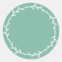 Rustic Homemade Dusty Jade Green Write On