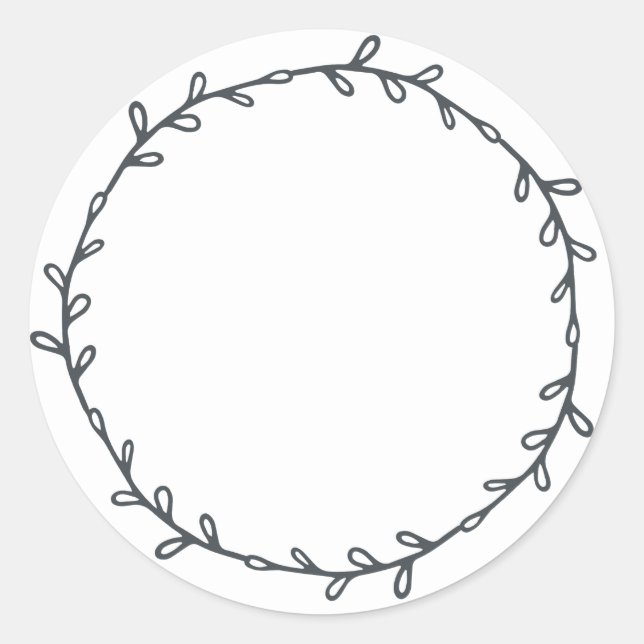 Rustic Homemade Jam Canning Black White Write On Classic Round Sticker (Front)