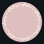 Rustic Homemade Jam Canning Silver Pink Write On Classic Round Sticker<br><div class="desc">Rustic and modern write on blank homemade mason jar sticker with a lovely simple wreath in white on a silver pink background. Simply add your name and the product name to the label. Exclusively designed for you by Happy Dolphin Studio. If you need any help or matching products, please contact...</div>