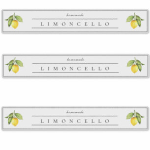 Rustic Homemade Limoncello Display Label