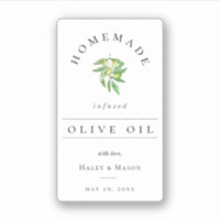 Rustic Homemade Olive Oil Label