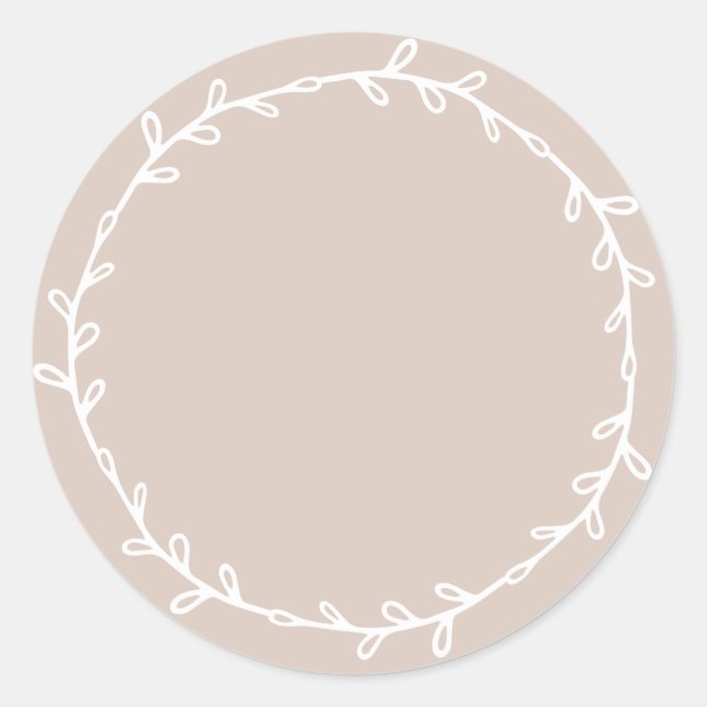 Rustic Homemade Pastel Purple Write On Classic Round Sticker (Front)