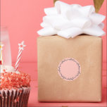 Rustic Homemade Pink Write On Classic Round Sticker<br><div class="desc">Rustic,  simple and modern write on homemade sticker with a lovely off-black foliage wreath on a pink background. Simply write your name and the product name on the label. Exclusively designed for you by Happy Dolphin Studio. If you need any help or matching products,  please contact us at happydolphinstudio@outlook.com.</div>