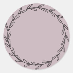 Rustic Homemade Purple Jam Can write on Classic Round Sticker