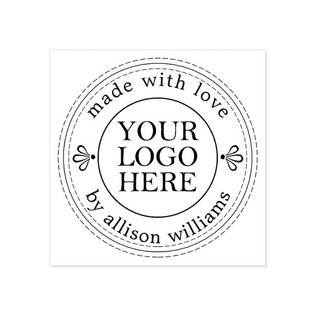 Rustic Homemade Small Business Logo Rubber Stamp (Imprint)