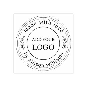 Rustic Homemade Small Business Logo Rubber Stamp