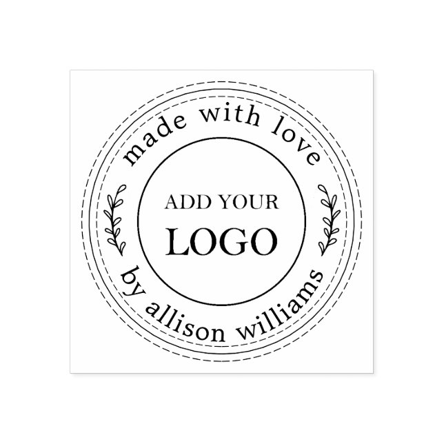 Rustic Homemade Small Business Logo Rubber Stamp (Imprint)