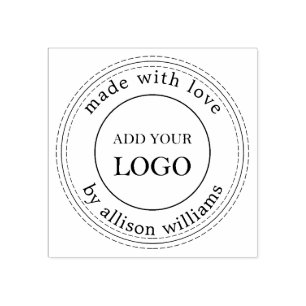 Rustic Homemade Small Business Logo Rubber Stamp