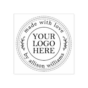 Rustic Homemade Small Business Logo Rubber Stamp