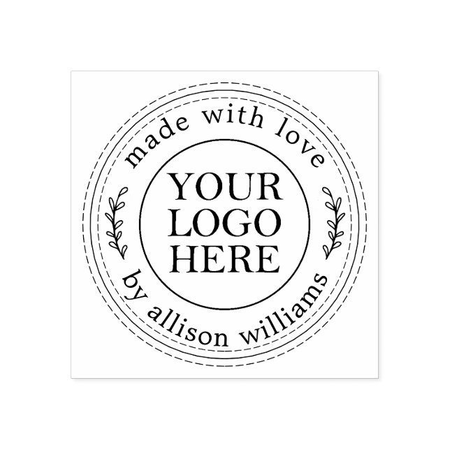 Rustic Homemade Small Business Logo Rubber Stamp (Imprint)
