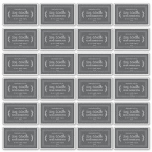 Rustic Homemade Soy Candle Labels 24x Jet Black