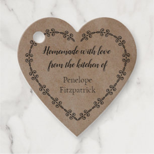 Rustic Homemade with Love from Your Kitchen Kraft Favour Tags