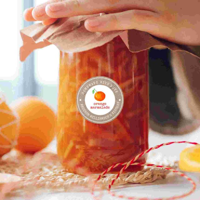 Rustic Homemade with Love  | Orange Marmlade Label (Creator Uploaded)