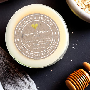 Rustic Homemade with Love Soap Label   ingredients