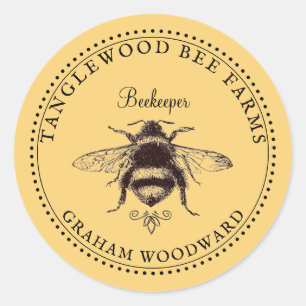 Rustic Honey Bee Apiary Beekeeper Product Labels